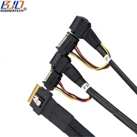 Nuevo Cable de Extensión de Datos para Servidor 2026 Slimline SFF-8654 8i a 2 * GEN-Z 1C 56PIN con Alimentación SATA 15PIN 0.5M 0.8M