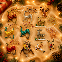 Lot de broches émaillées personnalisées sur le thème de Noël, avec strass, pour décoration de fête de Noël, cadeau, en stock