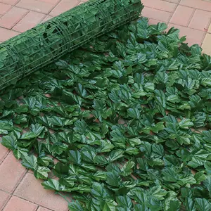 1* 3m wholesale plastic leaves artificial green leaf fence for garden decoration