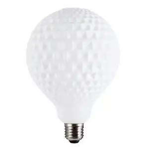 Bohlam lampu LED filamen Retro G125, lampu dekoratif Edison 3000K E27, bohlam kaca putih susu