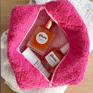 Trousse de toilette en tissu éponge matelassée, grande capacité, pour cosmétiques et produits de soin, best-seller transfrontalier - Product Image 4