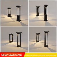 Lampe solaire étanche en aluminium pour pelouse, IP66, lampe LED extérieure pour jardin et cour, aménagement paysager et terrasse