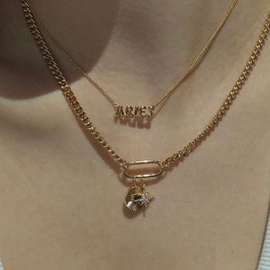 Trendy Sterbord Sieraden 18K Goud Pvd Roestvrij Staal Stereoscopische Dierenriem Hanger Ketting Voor Geschenken - Product Image 5