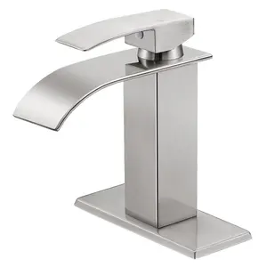 custom luxury silver single hole basin faucet bathroom sink faucet hot and cold water mixer taps for hotel apartment