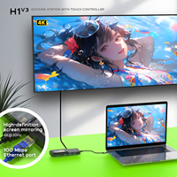 Base de Conexión para Juegos MiraBox H1 con Hub USB C, Control Táctil, Expansión HDMI y Ethernet para Configuración de PC