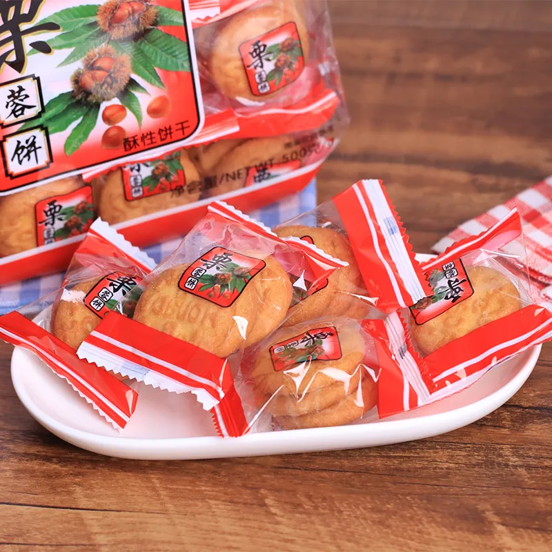 Japanese Style Chinese Biscuits Snack Organic Food Product Small Round Cheap Cookies Biscuit