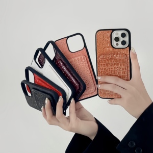 Bao Da Phẳng Gắn Thẻ Cá Sấu Bóng Loáng Cho <span class=keywords><strong>Iphone</strong></span> 14 Pro Max - Product Image 5