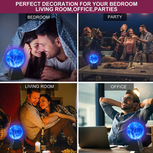 Lámpara de bola de plasma mágica de 6 pulgadas, globo de esfera de nebulosa alimentado por USB interactivo sensible al tacto y sonido, regalo educativo de Ciencia - Product Image 3