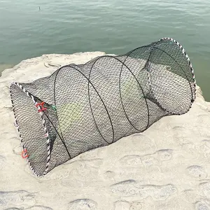 热卖70x140cm厘米大钓鱼陷阱黑色和绿色无结网6毫米螃蟹陷阱