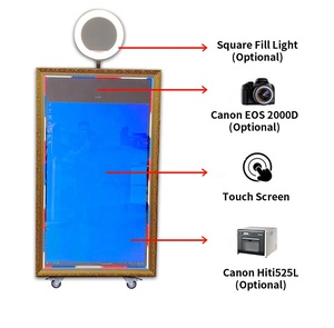 Venta al por mayor de accesorios portátiles para <span class=keywords><strong>bodas</strong></span> Selfie Magic Miroir Photobooth Kiosk Magic Photomaton party Photo Mirror Booth para la venta - Product Image 2