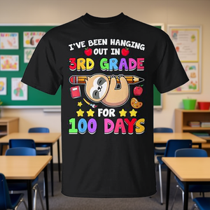 T-shirt paresseux pour la 100ème Journée d'École, pour la 3ème année, produit promotionnel - Product Image 3