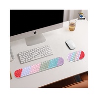 Ensemble de tapis de souris en cristal imprimé personnalisé Nouveau Grainy PC Creative, tapis de souris de jeu en gel transparent en silicone avec repose-poignet pour le bureau