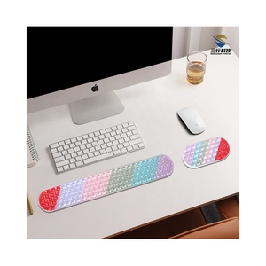 PC sáng tạo Nouveau grainy tùy chỉnh in tinh thể chuột Pad thiết lập trong suốt <span class=keywords><strong>Gel</strong></span> Silicone chơi game chuột Pad cổ tay phần còn lại cho văn phòng - Product Image 1
