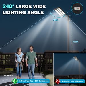 Điều khiển từ xa vườn ngoài trời không thấm nước cảm biến chuyển động hoàng hôn đến bình minh LED bãi đậu xe ánh sáng tất cả trong một LED năng lượng mặt trời đèn đường - Product Image 5