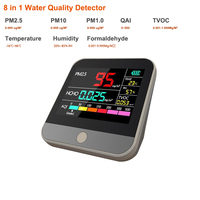 Détecteur de formaldéhyde 8 en 1, analyseur HCHO PM2.5 TVOC, compteur de diagnostic de la poussière, moniteur de qualité de l'air