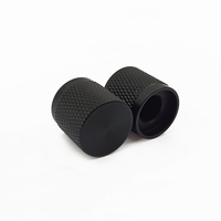 Bouton de commande moleté en alliage d'aluminium 17x17mm pour potentiomètre à arbre en D de 6mm / arbre cannelé, capuchon de contrôle de volume pour amplificateur audio
