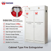 Armoire de vanne d'extincteur BAOAN GQQ type FM200 HFC-227ea en acier inoxydable et fonte, rouge, 40-180L, flexible