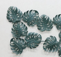 MÉTAL VERT FEUILLE MUR ART POUR LA MAISON