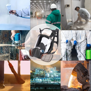 Masque facial complet en silicone, respirateur réutilisable, modèle 6800 KN95, masque à gaz, filtre anti-poussière, protection respiratoire complète - Product Image 6