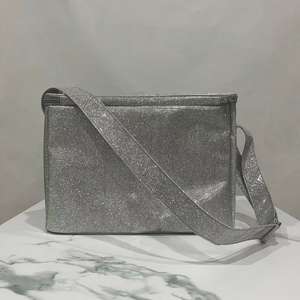 New Silver Glitter PVC Portable <strong>Coolbag</strong> Eco-Friendly Reusable Ice Pack for Picnic Food Fashionable for Summer Outdoor Camping - Product Image 6