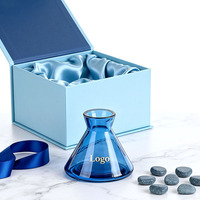 Bouteille diffuseur de parfum 200 ml vide en forme de fiole conique, flacon diffuseur d'arômes en verre pour la maison avec bâtonnets en fibres épaisses
