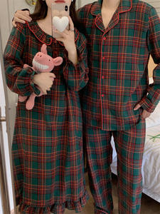 Otoño nueva ropa de salón Camisón con volantes de <span class=keywords><strong>manga</strong></span> <span class=keywords><strong>larga</strong></span> Conjunto de pijama Suelto - Product Image 4