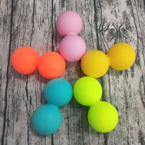 Pelota de Masaje Miofascial de Goma para Rehabilitación Muscular de Pilates, Diseño de Logotipo Personalizado, Terapia Quiropráctica, Doble Forma de Cacahuete - Product Image 3