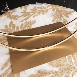 <span class=keywords><strong>Mariage</strong></span> en fer forgé Double Tube anneau étagère fond décoration arc rond fleur porte étagère accessoires de scène avec boîte d'emballage - Product Image 6