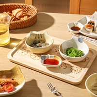 Assiette en céramique japonaise de voyage, motif dessin animé, petite assiette mignonne pour la maison, idéale pour les condiments et les trempettes de fondue, haute valeur esthétique