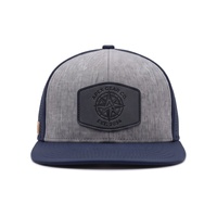 Casquette de baseball d'extérieur haut de gamme bicolore 5 panneaux perforée au laser à visière plate avec logo personnalisé Gorras Vintage Sport Golf Hat