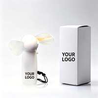 Ventilatore LED Programmabile con Logo Personalizzato, Nove Colori, Portatile con Manico, Ventilatore Digitale Programmabile Mini