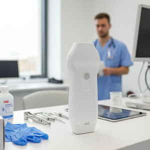 Topverkochte draagbare fase-elektronische draadloze echografieprobe voor buik, oppervlakte-/hart-/long- en esthetische hart-echografie - Product Image 4