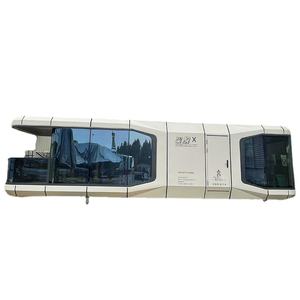 Capsule spatiale en acier et aluminium, B&B insonorisé et anti-gel, camping en plein air, B&B, sensation de traversée du temps - Product Image 5