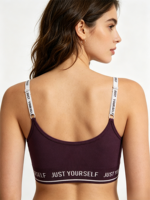 Soutien-gorge de sport une pièce pour femme, sans armatures, à bretelles ajustables, respirant, séchage rapide, sans coutures, bonnets profilés, tricoté, style sportif, fin, OEM