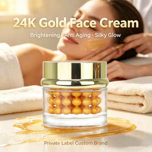 ครีมหน้าทองคำ 24K แบรนด์ส่วนตัว รับผลิตแบบ OEM ODM ครีมแคปซูลคอลลาเจน ปรับผิวกระจ่างใส ต่อต้านริ้วรอย ครีมเจลไข่มุกทองคำ - Product Image 1