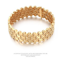 Bracelet large Mylove personnalisé en argent sterling 925 plaqué or 18 carats, maillons en Y géométriques entrelacés, micro-pavé CZ, vente en gros