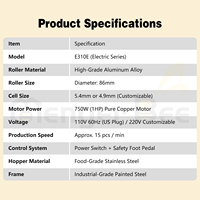 MengerBee E310E Kommerzielle Automatische Elektrische Bienenwachs-Grundplattenprägemaschine aus Aluminiumlegierung, Hocheffizient, Neu, 750W