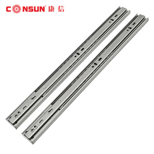 Corredera de cajón amortiguada Consun de 35 mm, riel guía silencioso de tres secciones para almacenamiento en armarios - Product Image 3