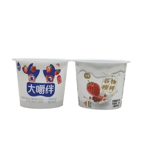 Bestseller per uso alimentare <span class=keywords><strong>Yogurt</strong></span> monouso tazza di plastica e cucchiai con coperchi per <span class=keywords><strong>Yogurt</strong></span> e gelato per feste - Product Image 3