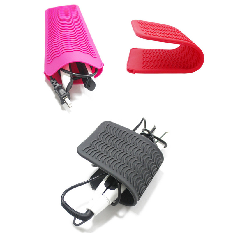 Инструменты для укладки волос, плойка, чехол для путешествий, термостойкий силиконовый коврик для выпрямления волос, чехол, Силиконовая накладка