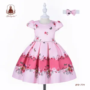 Robes d'hiver pour garçons et filles, imprimées de fleurs, rose tendance, tenue décontractée, Mini, vitre, pour anniversaire, nouvelle collection