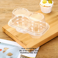 Emballage en plastique transparent pour emporter, 1/2/4/6 gobelets, qualité alimentaire, personnalisable, boîte à cupcakes pour muffins, desserts
