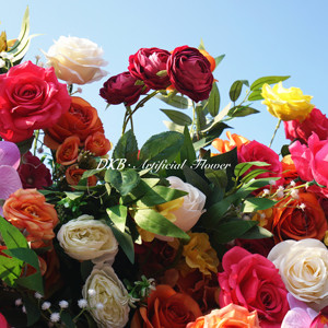 Hot Selling 5d/8d Silk Floral Panel Artificial Multi Color Flower <b>Wall</b> for Wedding Christmas & Graduation Stage <b>Decoration</b> - Product Image 5
