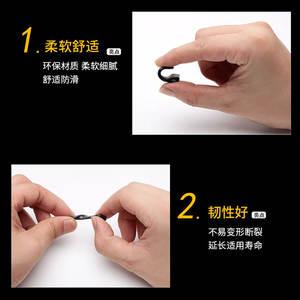 Cubiertas Antideslizantes de Silicona para Patillas de Gafas, Ganchos de Oreja para Gafas, Piezas de Poliuretano de Color Sólido, Otoño 2023, Origen Zhejiang - Product Image 2