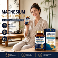 Capsules de complément de glycinate de magnésium complexe, capsules minérales de glycinate de magnésium à absorption élevée pour le soutien quotidien du corps