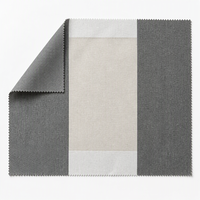 Tissu en Olefine Anti-UV Rayé Turquoise Blanc Lagune 200 g/m² pour Coussins de Chaise de Salle à Manger Textile d'Extérieur Tissé