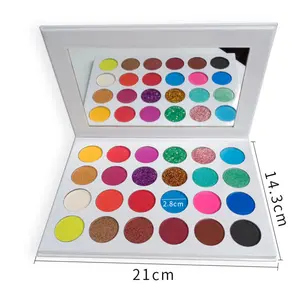 Bearbeiten Sie Ihre eigene Marke Lidschatten-Palette Farben quadratisch schimmern vegane Make-up Pigment niedrige MOQ