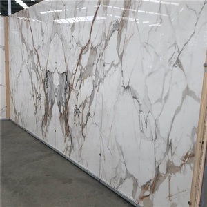 <span class=keywords><strong>Piastrelle</strong></span> Sottili 6mm in Marmo Artificiale Calacatta Gold, Lastre in Pietra Sintetica per Design di Pareti e Pavimenti Interni - Product Image 5