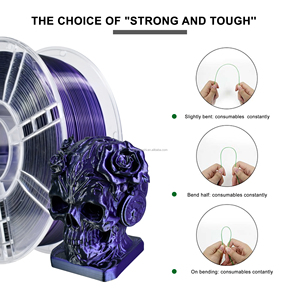Filament Iboss PLA+Silk bicolore noir et violet, adapté aux jouets d'Halloween, impression 3D, 1,75 mm, fil plastique - Product Image 2