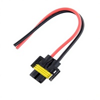 Adaptateur de prise femelle H8 H9 H11, câble de connexion, faisceau de câblage, fiche de raccordement, phare automobile, lampe, 2 fils, 15 cm, 18 AWG